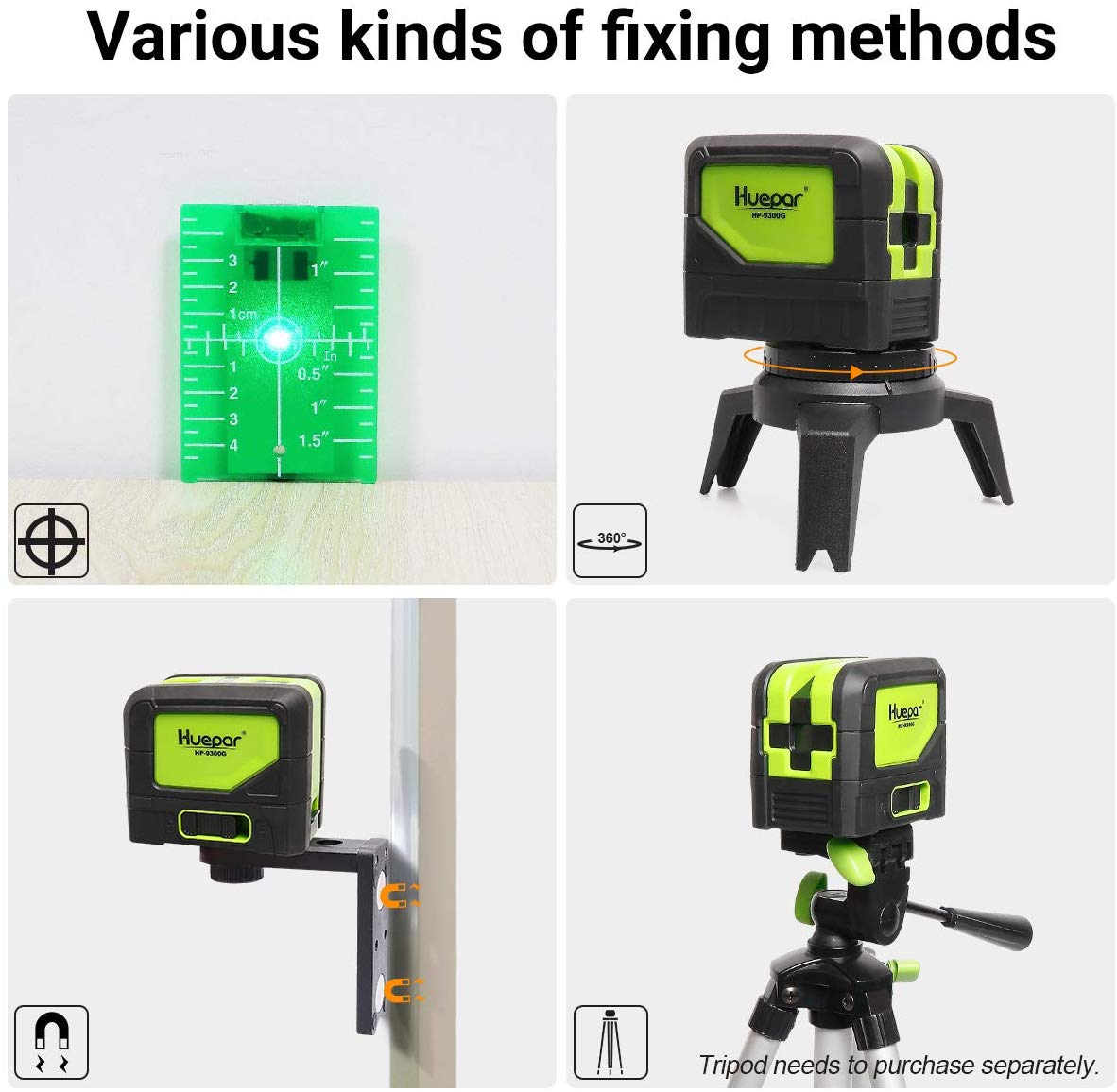 Huepar 9300G 3 Point Laser Sel - đánh giá và giá Industrial Laser Measurement