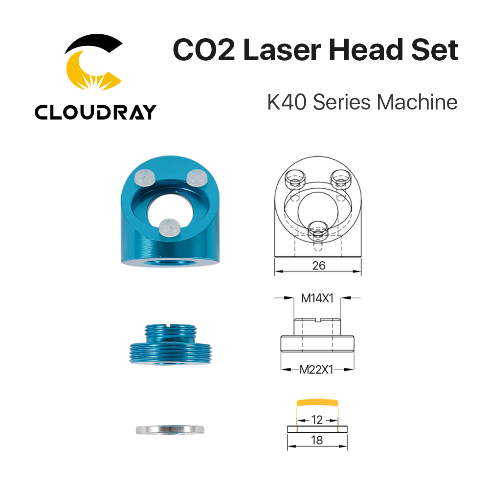 Cloudray CO2 Đầu Laser Cho K40 - đánh giá và giá Co2 Laser Mirror