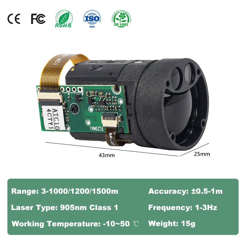 1200m Mini TOF Laser Rangefind - đánh giá và giá Industrial Laser Applications
