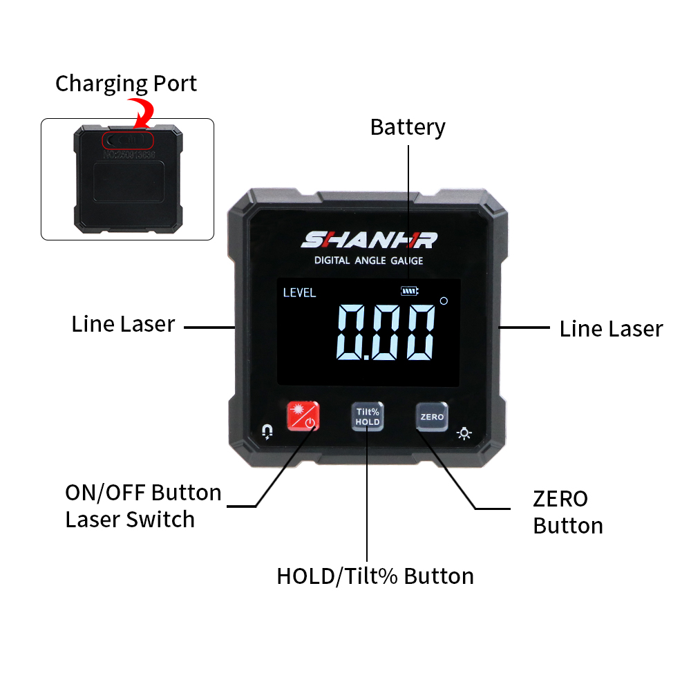 SHANHR Electronic Protractor 4 - đánh giá và giá Industrial Laser Alignment