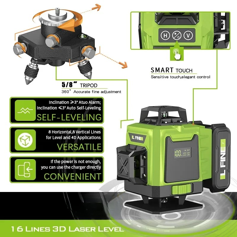 Stable 16 Line 3D12 Line Green - đánh giá và giá Industrial Laser Measurement