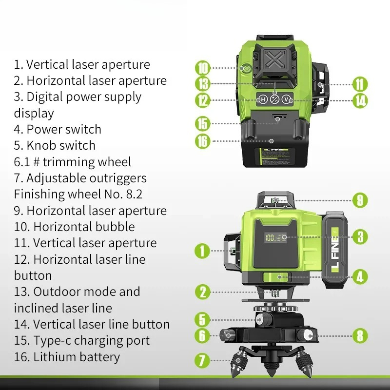 Stable 16 Line 3D12 Line Green - đánh giá và giá Industrial Laser Measurement