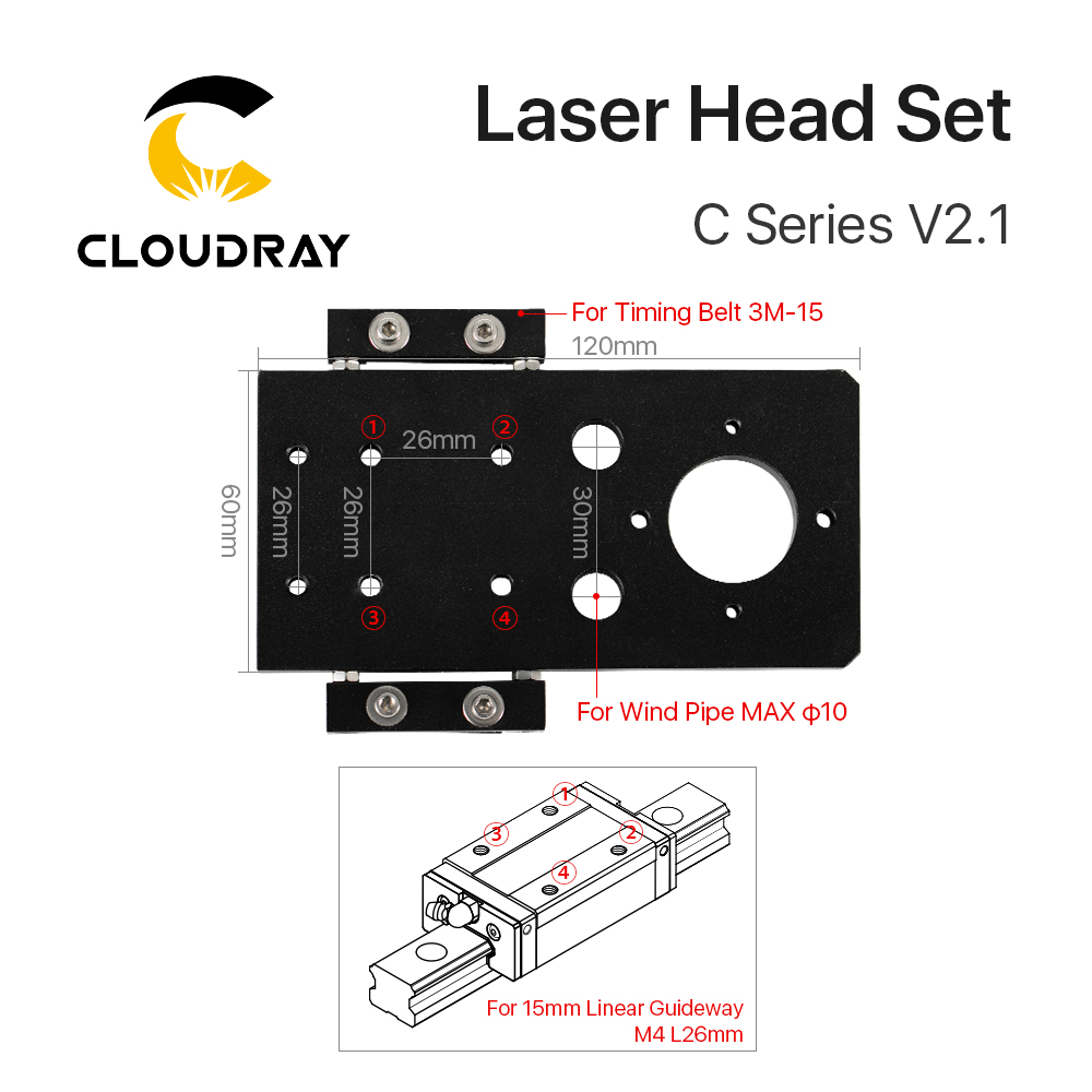 Cloudray CO2 Đầu Laser Bộ Dia. - đánh giá và giá Co2 Laser Mirror